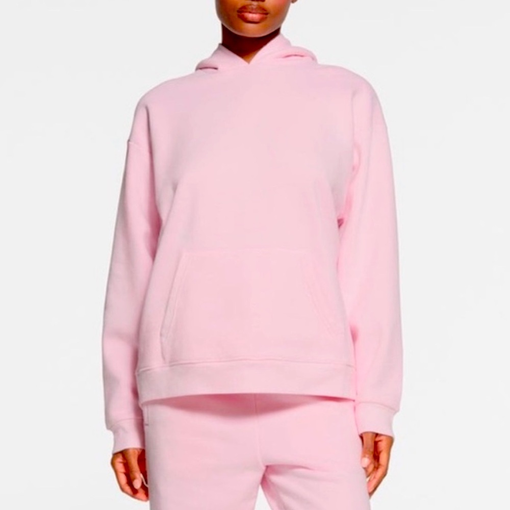 Skims Cotton Fleece Classic Hoodie - Cherry Blossom L